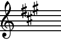 A Major key signature