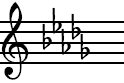 D-flat Major key signature